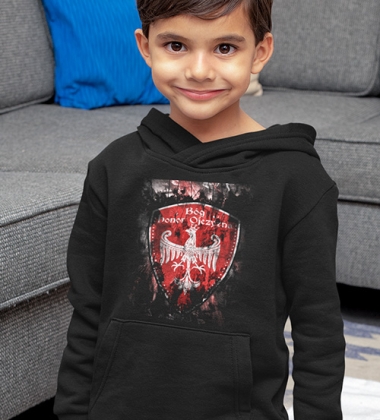 Bluza z kapturem dziecięca BÓG HONOR OJCZYZNA